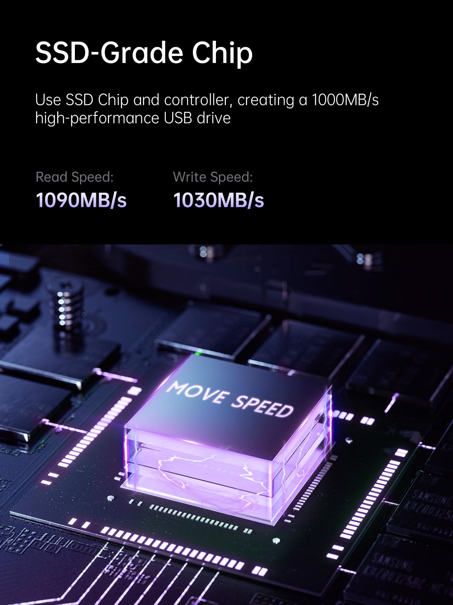 Amazon.com: MOVE SPEED 4TB Thumb Drive, External SSD with 1000MB/s